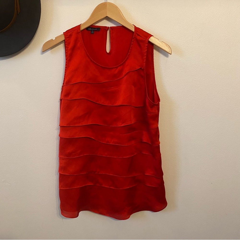 AK Anne Klein Red Blouse